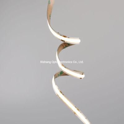 Dotless High Density LED Tape Ribbon Light DC12V 24V 320LEDs 8mm IP20 10W/M Warm White Flexible COB Strip Flexible