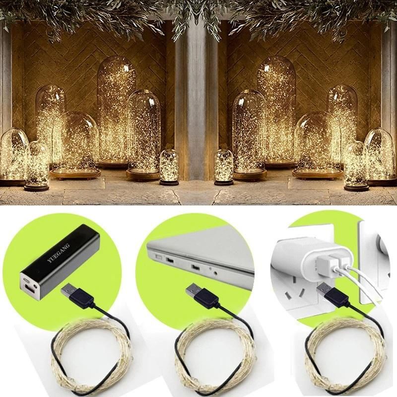 USB LED Copper String Lights for Indoor Outdoor Bedroom Party Wedding Lighting