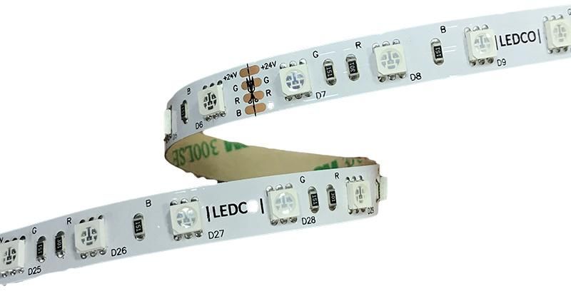 High Performance SMD5050 60LEDs/M Flexible RGB Color LED Strip