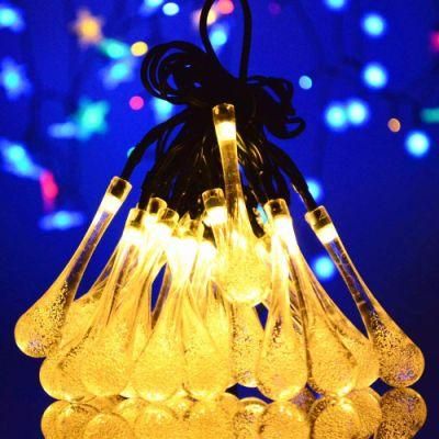 LED Outdoor Decorative Water Drop Solar String Lights Christmas Wedding Patio Garden Wall Decorations