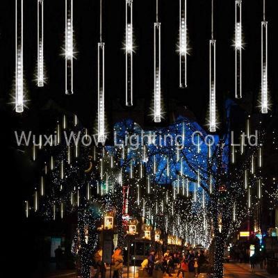 LED Falling Rain Light Waterproof LED Meteor Shower Lights 30cm 10 Tubes 240 LEDs Falling Raindrop Christmas Lights for Home Decor