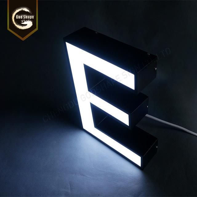Changeable Metal LED Backlit Stainless Steel 3D Channel Letters