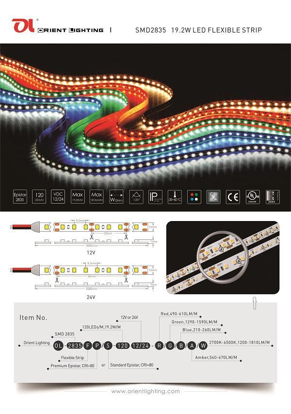 UL Ce Premium Chip Warm White LED Strip Light