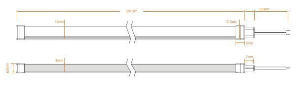 0612 Side Emitting CCT White Tunable LED Silicon Neon Strip