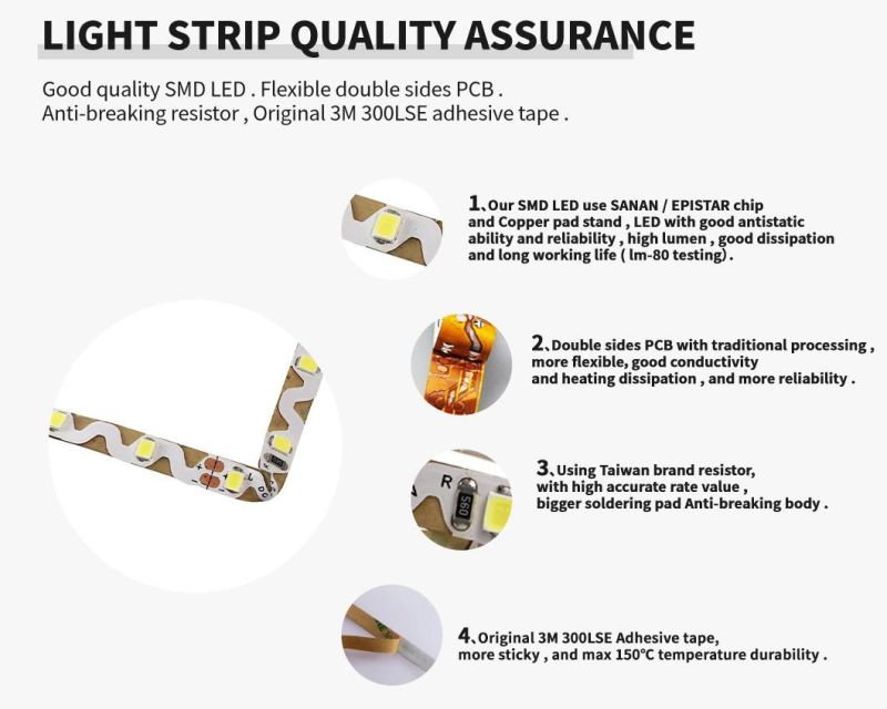 Bendable Easy Install 6mm Light S-Shape 60LEDs/M SMD2835 LED Strip