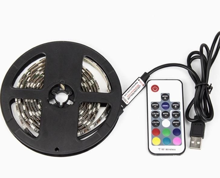 Amazon Hot Sale 5050USB Lamp with RF Remote Control TV TV RGB Colorful Background LED Strip