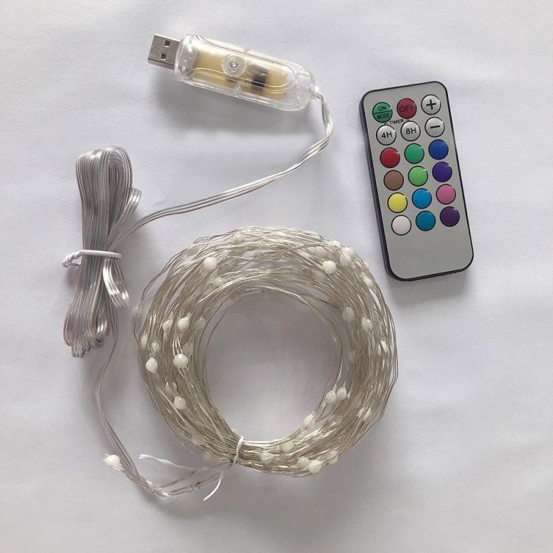 Remote and Timer USB Plug 12 Multicolorcolor Changing Fairy Lights