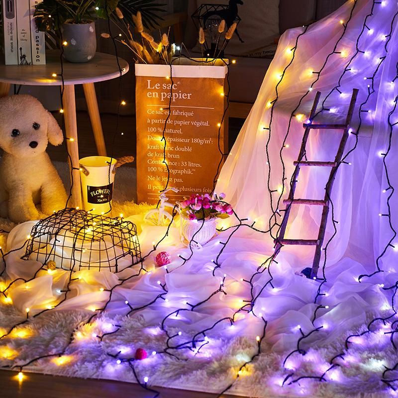 Decor Decorative Hanging Outdoor Icicle String Lights Garland Christmas Warm White LED Falling Icicle Dripping Curtain Light