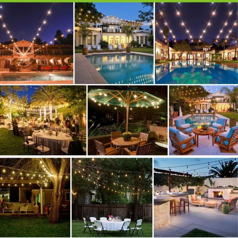 LED Commercial Grade Outdoor String Lights with IP68 waterproof for Holiday Wedding Party Lighting