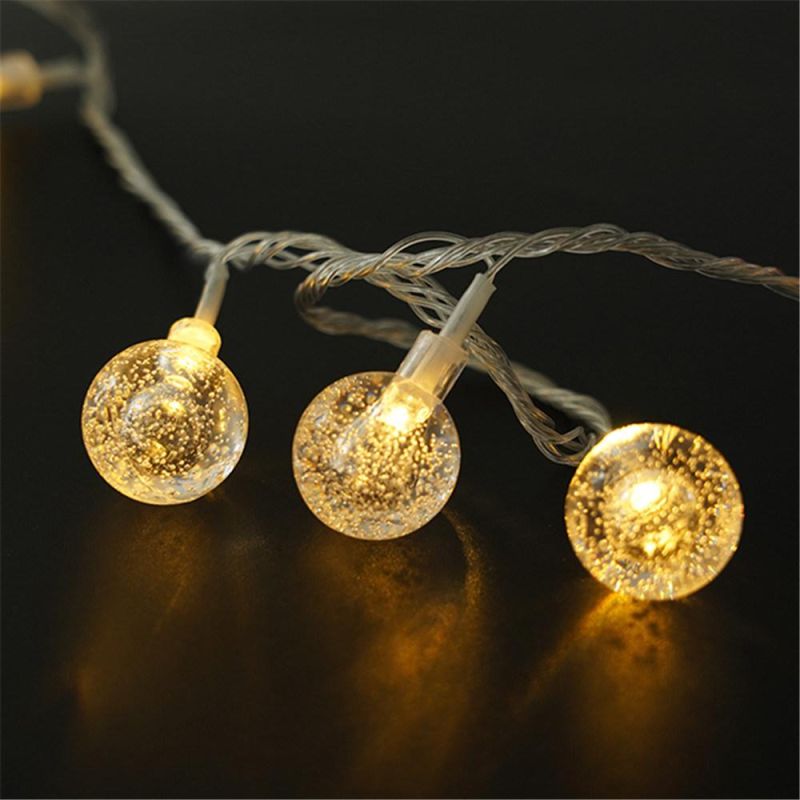 Outdoor String Lights Dual Powered Holiday Time Christmas Light