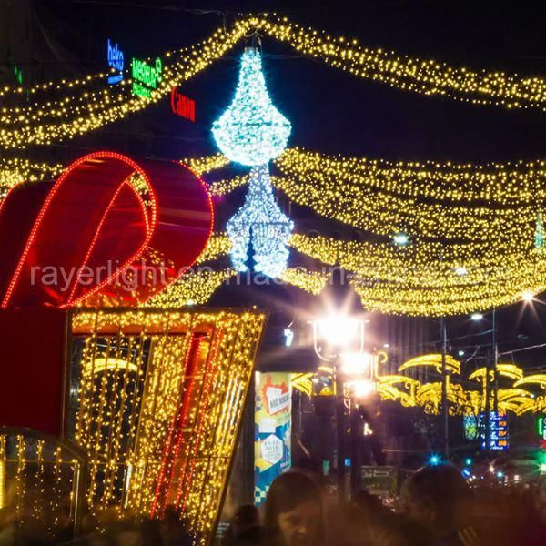 Outdoor Street Cross Decoration Diwali LED Christmas Decorations Motif Lights