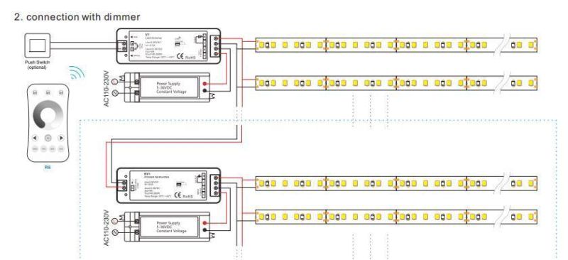 SMD 2835 LED Strip 6000K 120LEDs DC 24V 12V