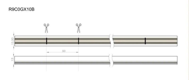 25/50mm Cut Unit Top Bend Positive Lighting 16*13mm 270 Degree LED Silicon Neon Strip