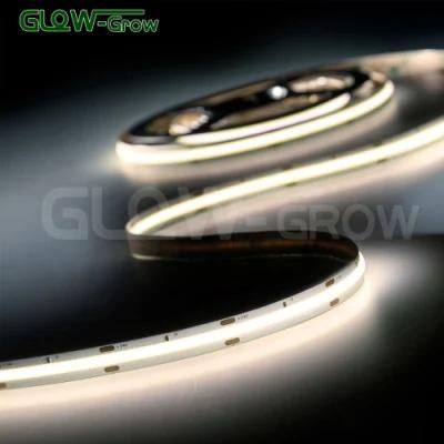 5m 384LEDs/M 8mm Pfc Board White LED COB Strip Light for Project Kitchen Home Decoration