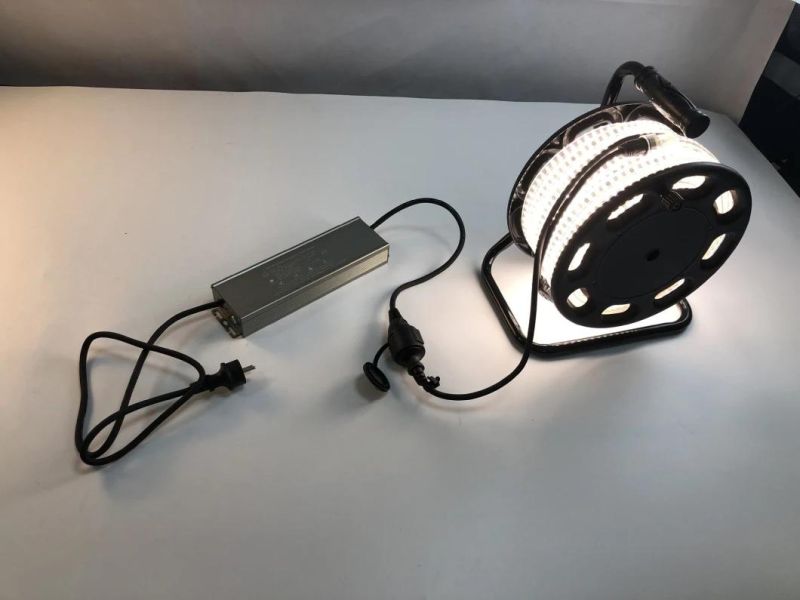 230V IP65 Waterproof Mobile 15m Strip Light Kit with Battery Power Supply for Outdoor Lighting