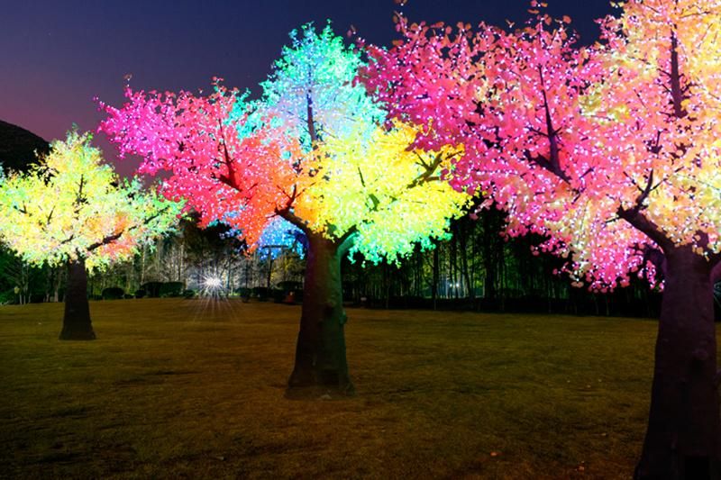 Event Decor Artificial Landscaping Cherry LED Light Trees