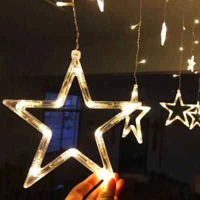 LED Star Light String Christmas Curtain Color Light Bedroom Background Decoration Light