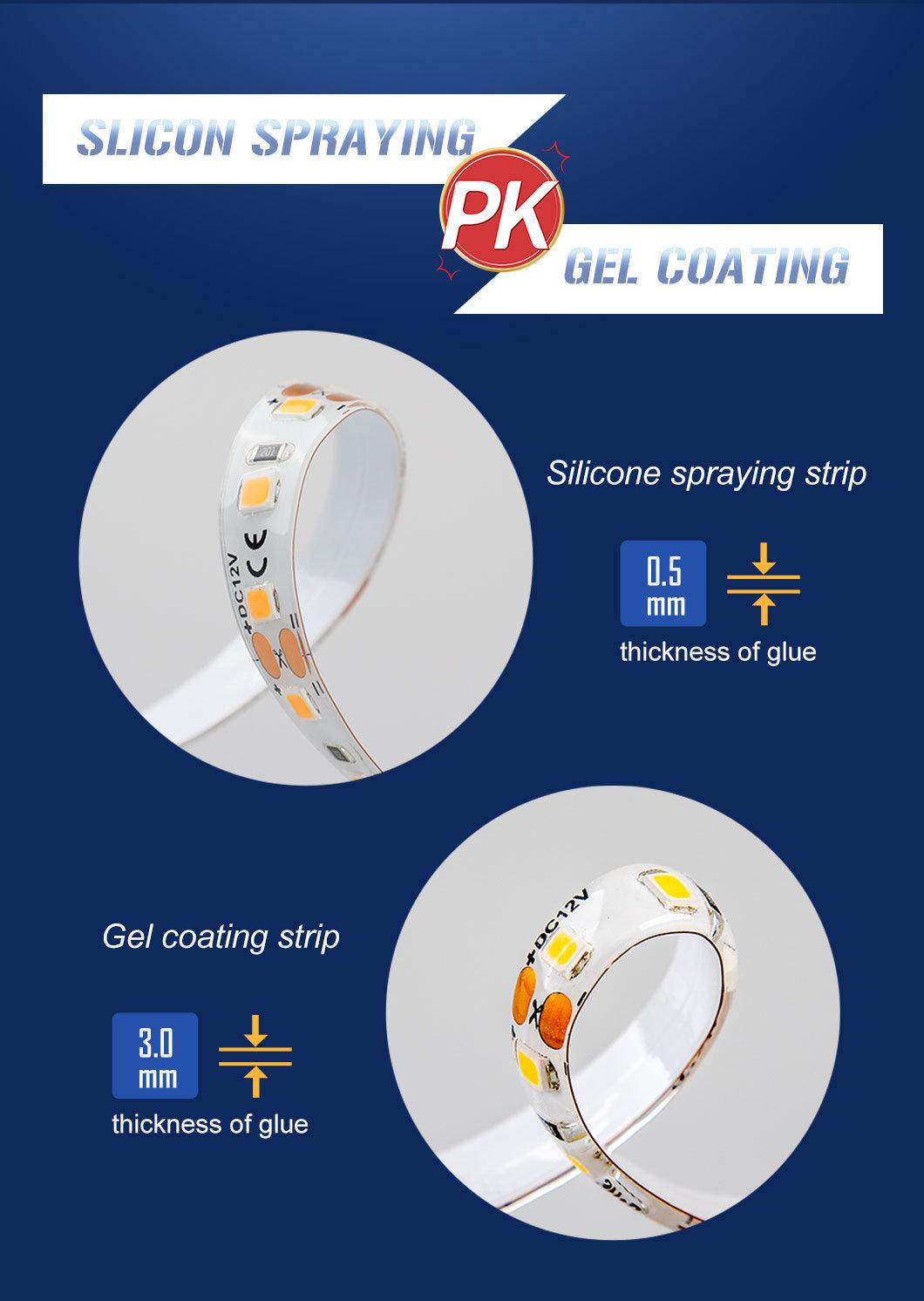 IP65 2835 LED Flex Strip Silicone Spraying Light