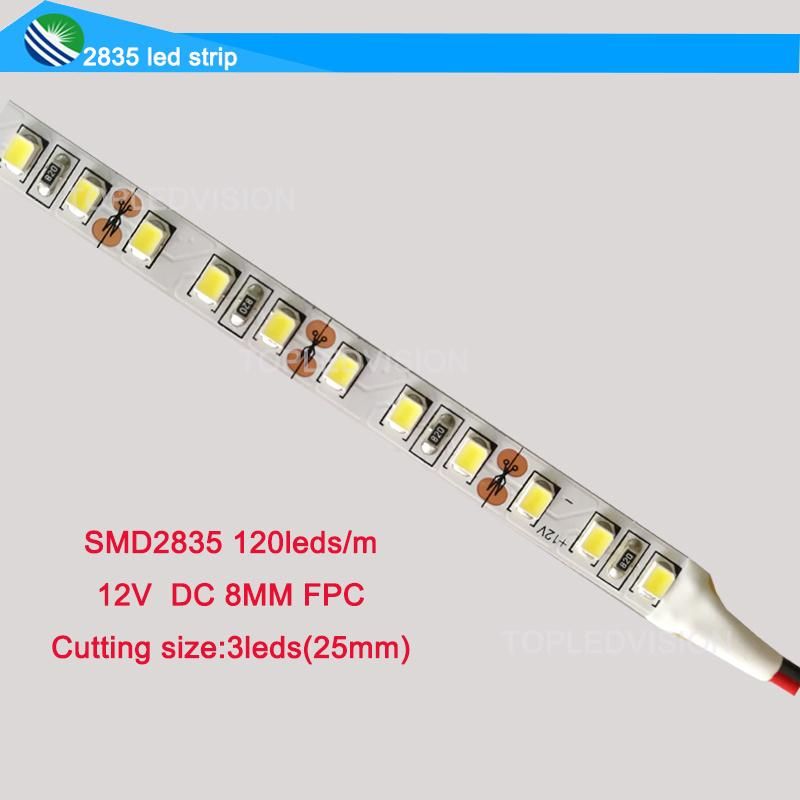 5m One Roll Dimmable SMD2835 Flexible LED Strip 120LEDs 12V 16W for Exhibition Lighting