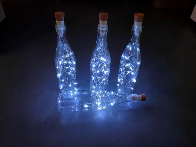 New Hot-Selling Decking Lighting 2m LED Cork Wine Bottle Light Rechargeable USB Light Garland DIY Christmas String Light for Holiday Lighting