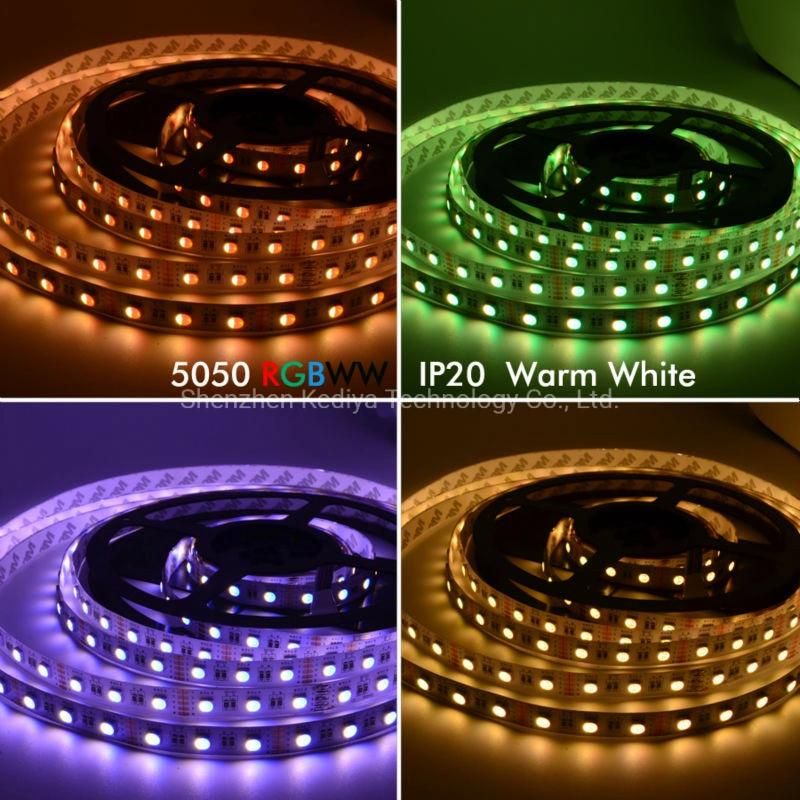 CE SMD 5050 RGBW Rgbww 5m Flexible IP65 Waterproof LED Rope Lamp Set 300 Heat Resistant LED Strip Lights Set Kit