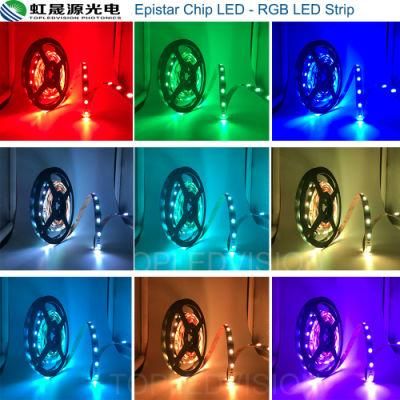 5m Decorative Light Flexible RGB LED Strip SMD5050 60LEDs/M 14.4W/M