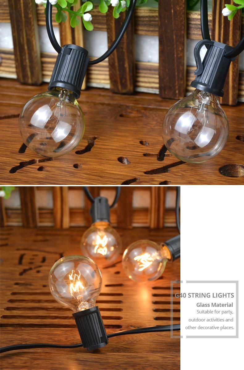 Fairy String Light Wedding Decorative G40 Christmas LED Globe Light