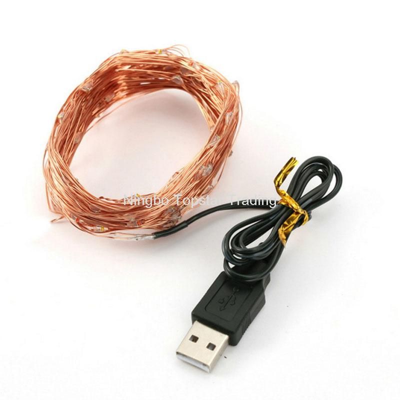 USB Powered Wedding Party Christmas Bedroom Decoration Chain Xmas Lights Copper Strip Light Wire String LED Fairy Light USB String Light USB Copper Light