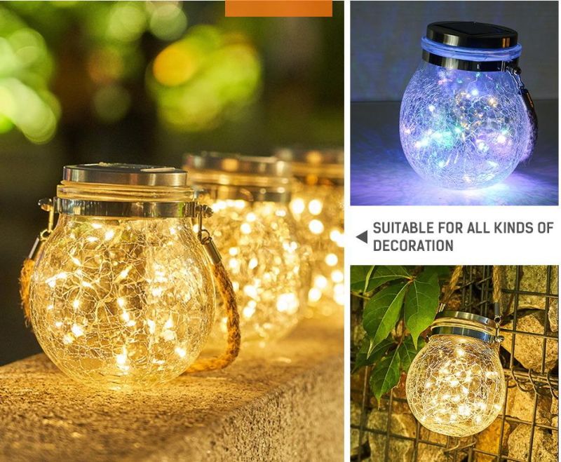 Solar LED Cracked Bottle Lamp String