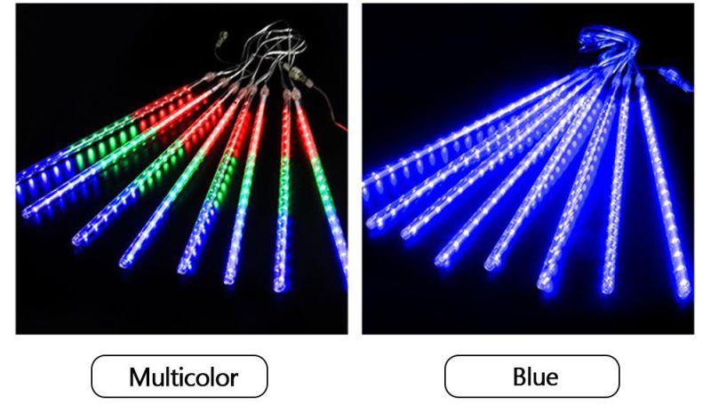 30cm/50cm LED Meteor Shower Garland Holiday Strip Light Outdoor Waterproof Fairy Lights for Garden Street Christmas Decoration