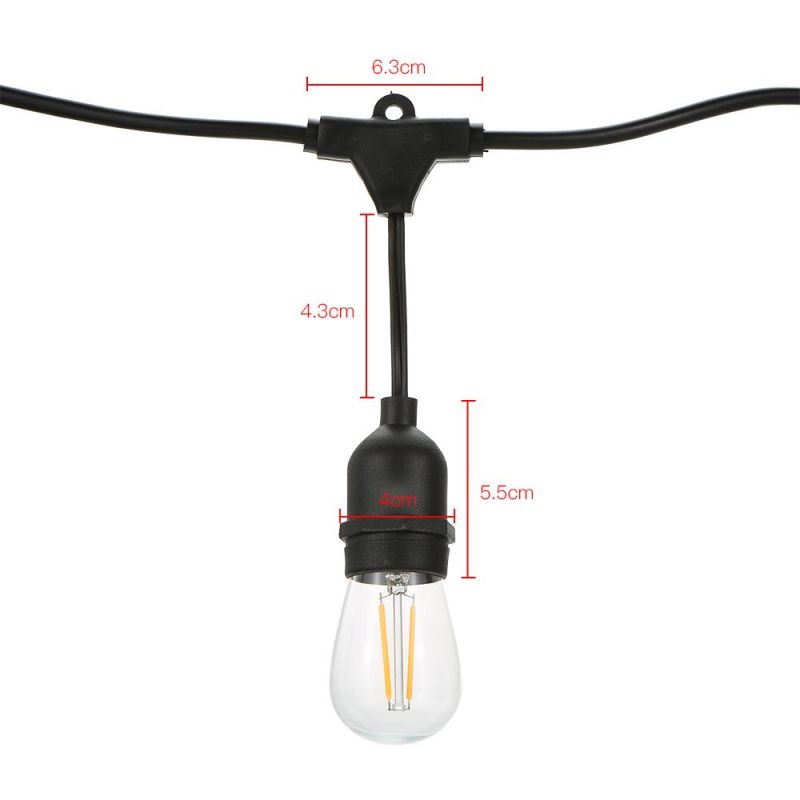 110V 220V Outdoor Decorating Pendant Connectable Festoon Lighting