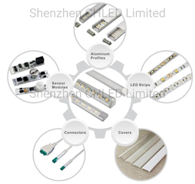 Aluminium Extrusion Profiles + SMD LED Strip Lights = LED Linear Lights for Shower Room/Bathroom