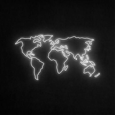 Custom Made High Quality Decorative Neon Sign for Home Bar World Map LED Neon Sign