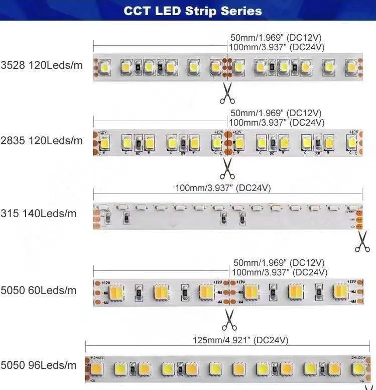 High Brightness 60LED/M 5050SMD White LED Strip with 2year Warranty