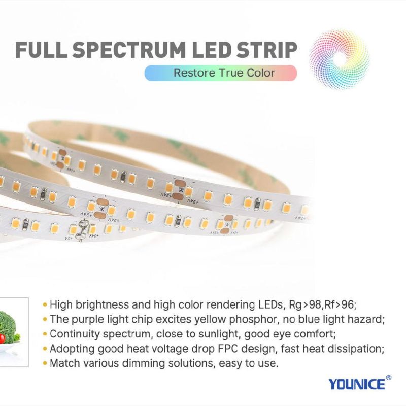 CRI>95 Ra>97 Rg>98 RF>96 Full Spectrum 4000K LED Strip