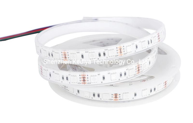 SMD 12V 24V LED Underwater Silicone Extrusion Waterproof IP68 Rope 5050 60 RGB Flexible LED Strip Light for Pool and Home Decoration Light