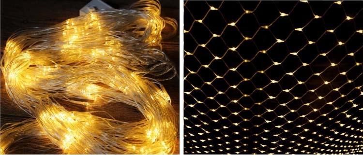 24V 2*1m 168LEDs PVC Copper Wire Large Net LED Lights for Wedding