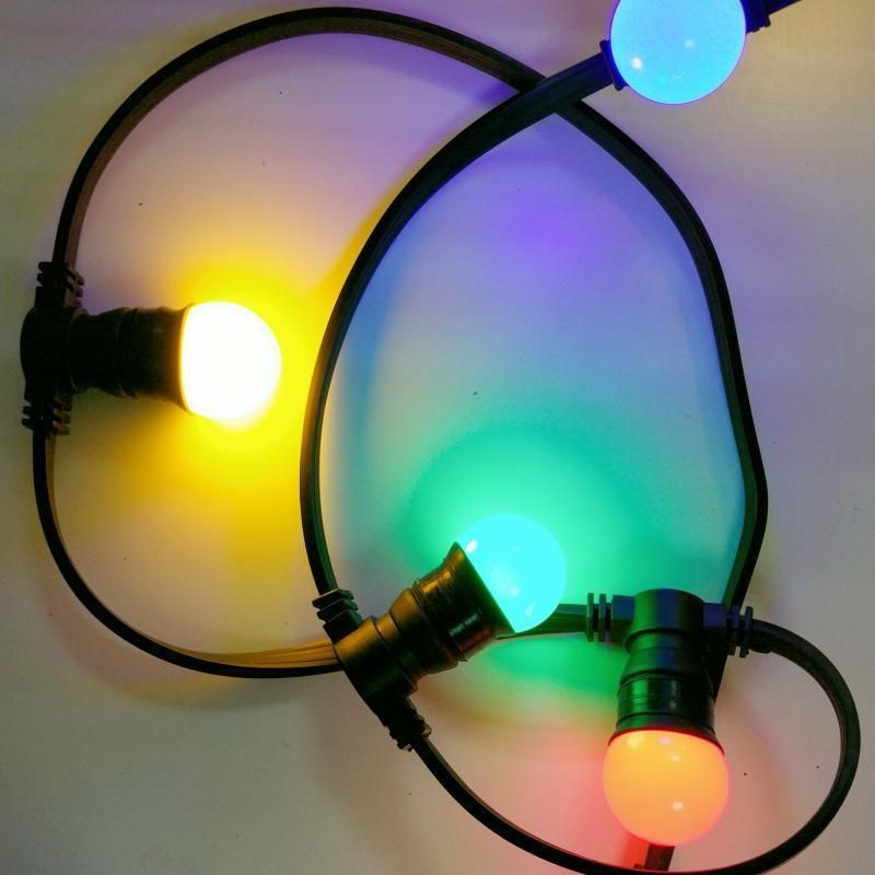 E27/B22 Garland String Light E27 Garland LED Belt Light E27 Globe String Lights Extendable Festoon Harness