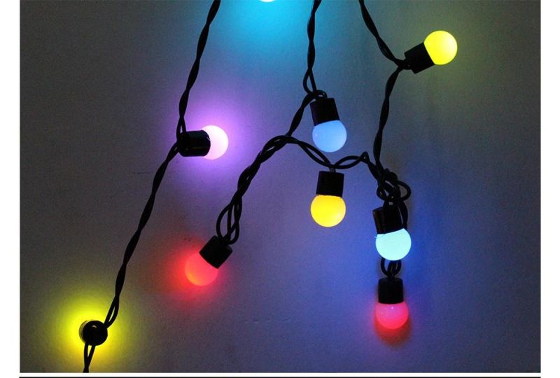 IP44 Outdoor LED Yellow Globe Ball String Light