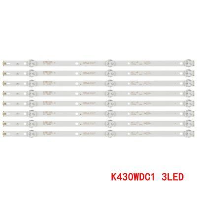 TV Lamp Kits LED Backlight Strips 4708-K43wdc-A1113n11 K430wdc1 A1 2016-10-21 LED Bars Bands Rulers Svk430ak1_Wicop_3LED_Rev03