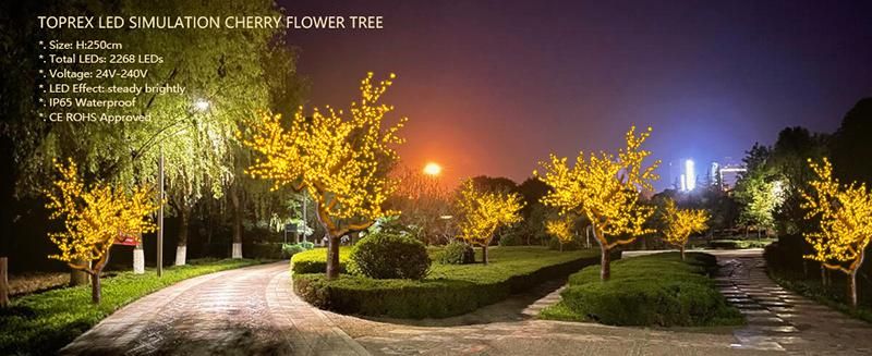 Toprex 2.5m Outdoor Waterproof LED Cherry Tree Lights