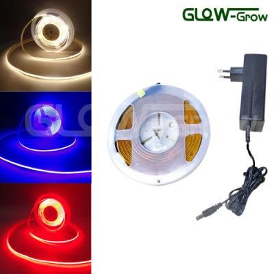 3000K Warm White Cuttable 5mm 384LEDs COB LED Flex Strip Light