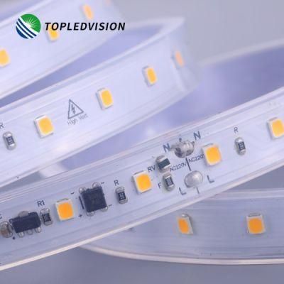 High Volt 220V/110V 72LEDs/M SMD2835 Waterproof Flexible LED Strip Rope Light