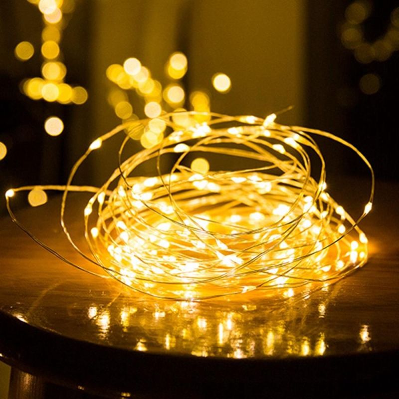 Fairy Lights Copper Wire LED String Lights Christmas Garland Indoor Bedroom Home Wedding New Year Decoration Battery Powered