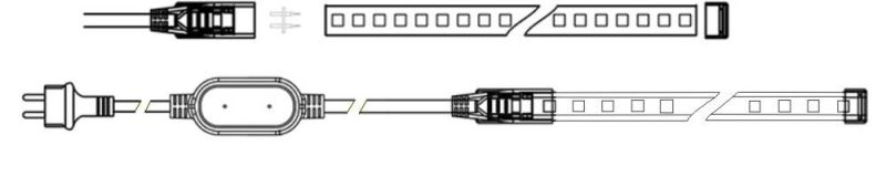 Extensible Lighting Length Design5m 10m 25m 50m SMD 2835 276LEDs/M IP67 Waterproof AC 110V/127V/220V/260V LED Strip