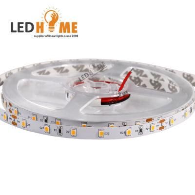 LED Home DC24V 6W 60LEDs Per Meter 3000K SMD2835 Flexible LED Strip for 10mm FPC Width Aluminum Profile and Neon Tube