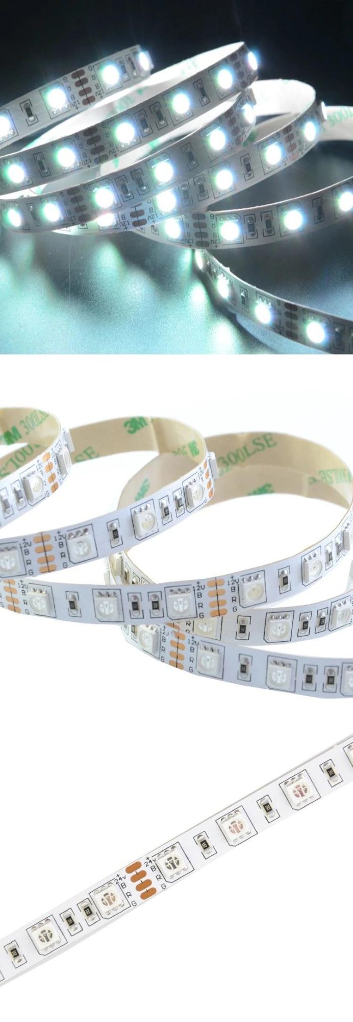 Top-Quality high brightness 5050 RGB strip 300 LEDs/ roll LED Strips