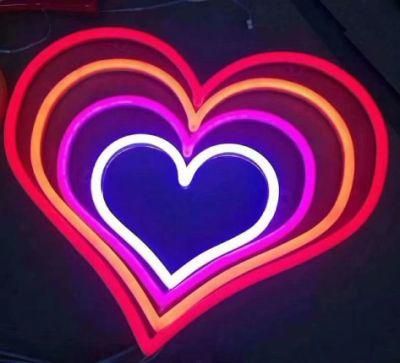 3D Heart-Shaped LED Decorative Lamp