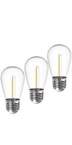 48FT Solar String Lights Outdoor - Shatterproof Vintage Edison Bulbs