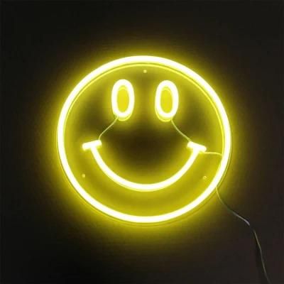 Drop Shipping Neon Flex Rope Silicone Electronic Custom Smiley LED Neon Sign Logo